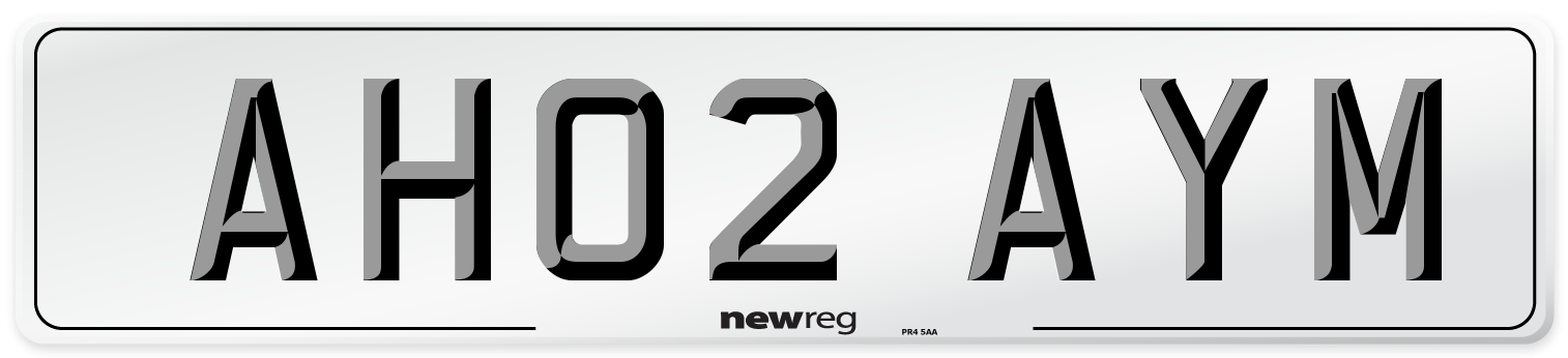 AH02 AYM Number Plate from New Reg